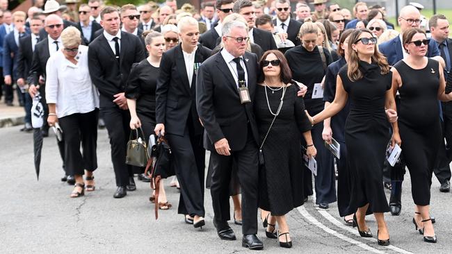 The funeral procession for Lance Corporal Fitzgibbon. Picture: NCA NewsWire / Jeremy Piper