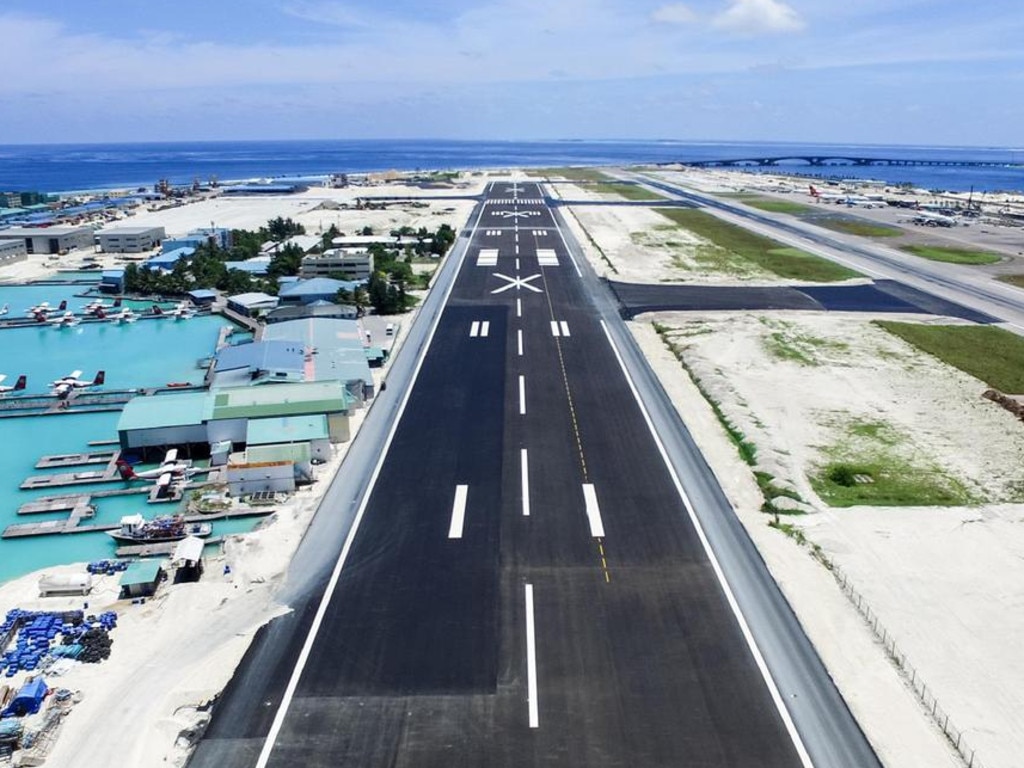 The new runway of Velana International Airport in Male, Maldives. Picture: Xinhua