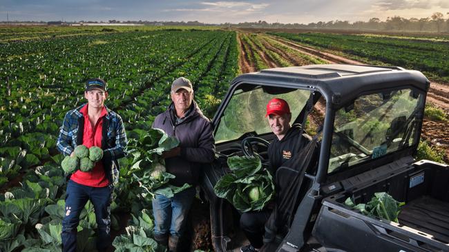 Vegetable grower Chris Musolino and family from South Australia.