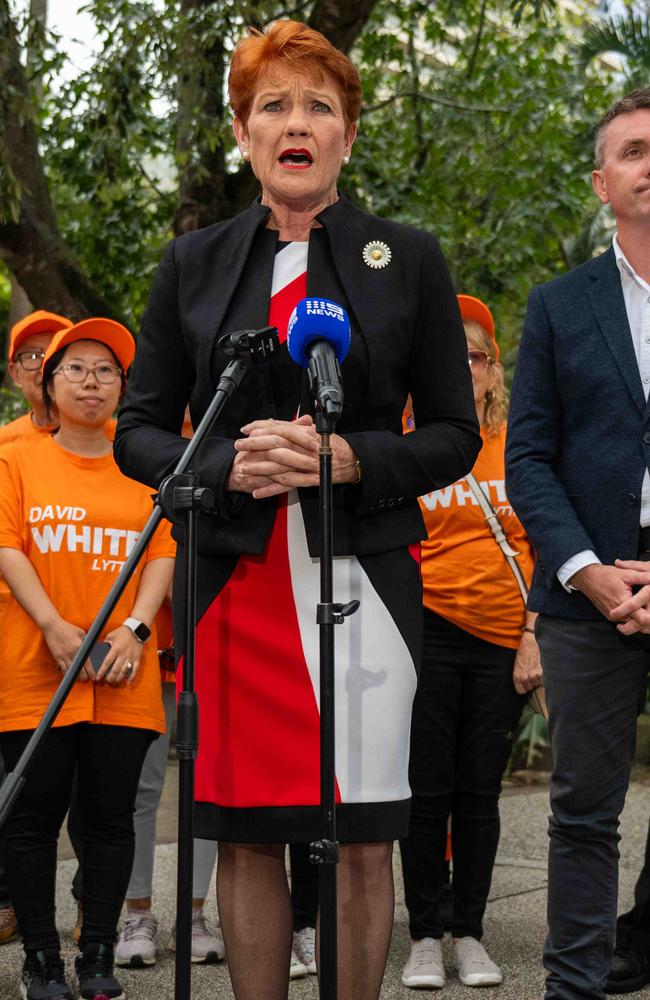 One Nation leader Pauline Hanson plans to appeal a Federal Court ruling which found her tweet to Greens senator Mehreen Faruqi, telling her to ‘p*ss off back to Pakistan,’ constituted racial vilification. Picture: Dan Peled / NewsWire