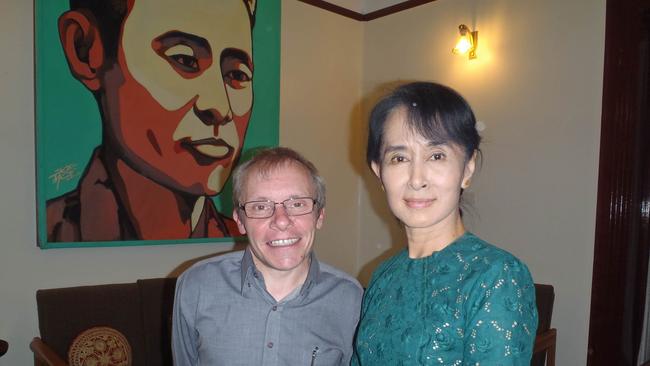 Australian economist Sean Turnell with Aung San Suu Kyi. Handout