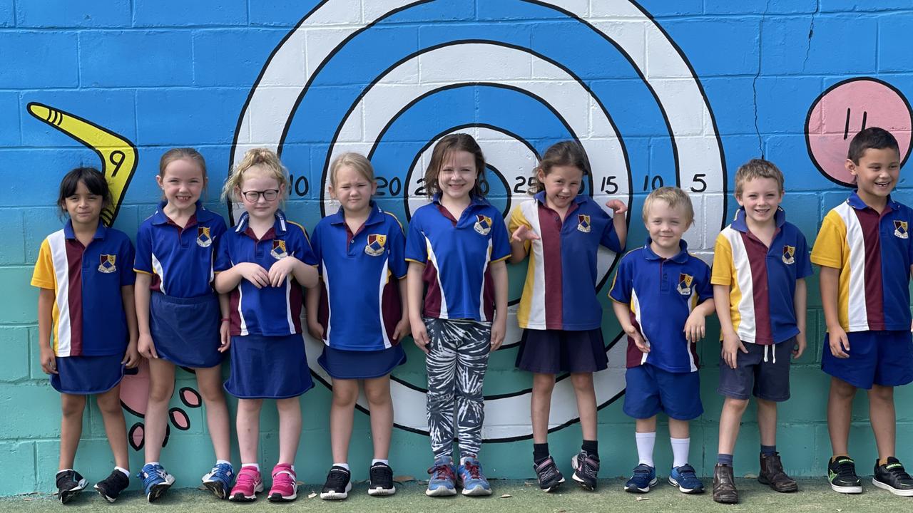 Mitchell State School prep and year 1 students. (Names withheld by school)