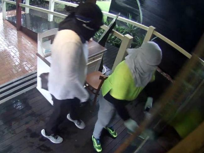 CCTV vision of two men wanted in relation to a breaking and entering. Picture: NSW Police