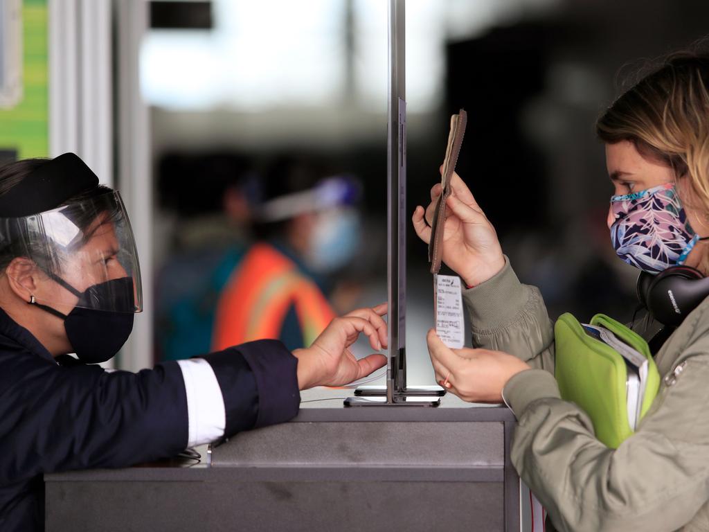 Health passports, or digital COVID health records, have been touted as the golden ticket to resuming international travel. Picture: Daniel Munoz/AFP