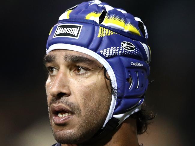 SYDNEY, AUSTRALIA - MAY 10: Johnathan Thurston of the Cowboys looks on during the round 10 NRL match between the Wests Tigers and the North Queensland Cowboys at Leichhardt Oval on May 10, 2018 in Sydney, Australia.  (Photo by Cameron Spencer/Getty Images)