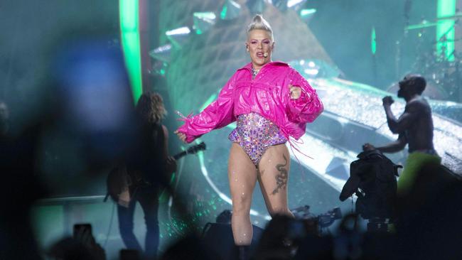 US Singer Pink performs on stage during a concert in Vienna, in July 2023. Picture: AFP