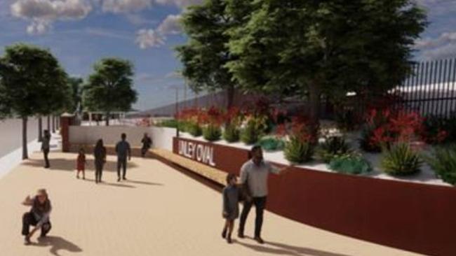 Artist render of options for the Unley Oval perimeter fence. Picture: City of Unley/Greenway Architects