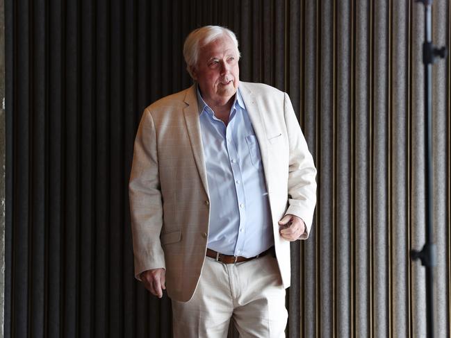 SYDNEY, AUSTRALIA - NCA NewsWire Photos - 13 MARCH, 2024: Australian billionaire businessman Clive Palmer holds a press conference about the construction of Titanic II, at the Opera House in Sydney. Picture: NCA NewsWire / Rohan Kelly