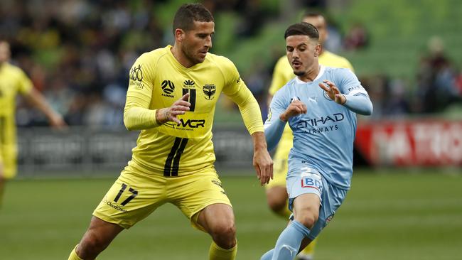 A late goal to Hemed evened the ledger and allowed Phoenix to take one point out of Sunday’s game. (Photo by Darrian Traynor/Getty Images)