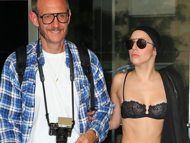 Didn’t have sex with Lohan: Terry Richardson pictured with Lady Gaga. Picture by: Jackson Lee / Splash News