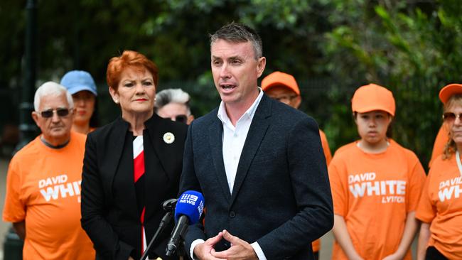 One Nation’s James Ashby refused on Saturday night to concede he had not won Keppel. Picture: Dan Peled / NewsWire