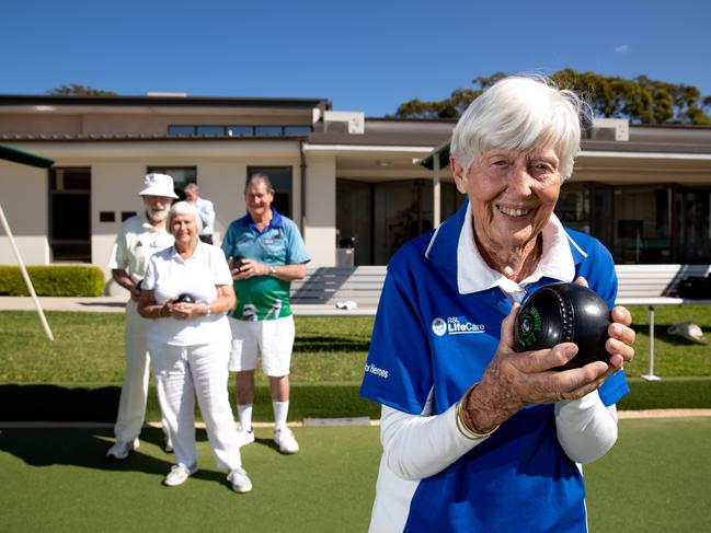 12-03-20- Pensioners at RSL LifeCare ANZAC Village. story on the coronavirus economy stimulus package announced today. L-R - John McDonald (92)  Barbara Maladay (88), David Picknell (82), Dee Friend (87). Picture Ryan Osland