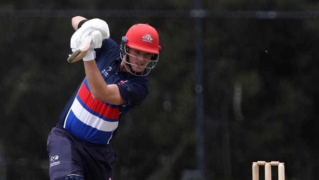 Dylan Brasher was among the runs for Footscray. Photo: Hamish Blair