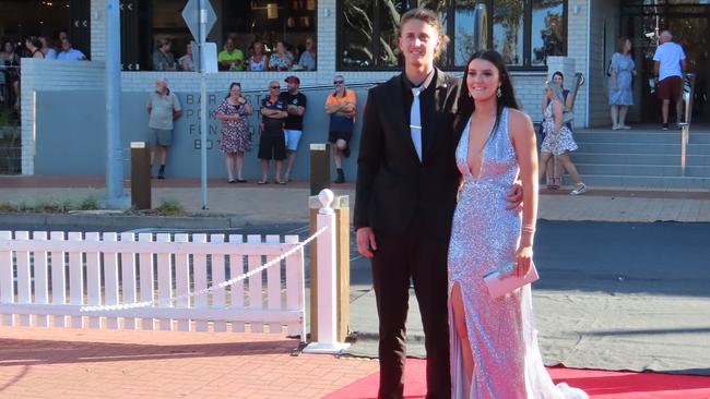 The students from Urangan State High School celebrating their formal.