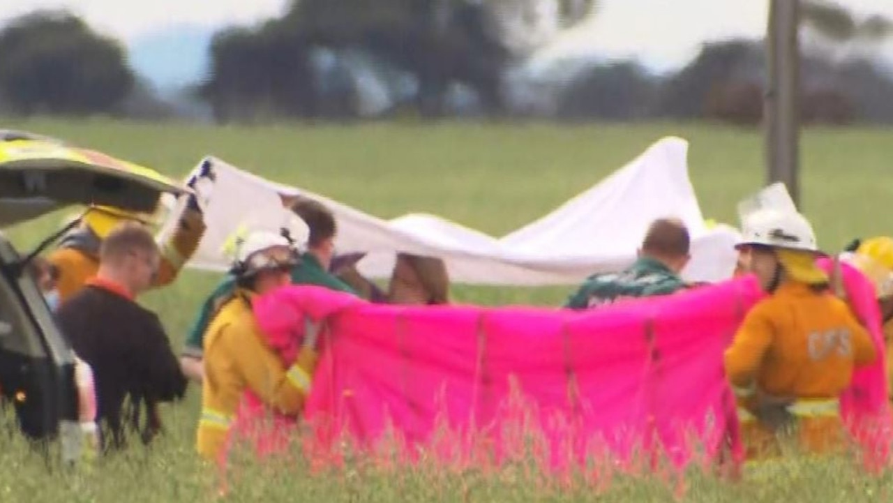 An skydiver has been airlifted to hospital after a rough landing at Lower Light. Picture: 7NEWS