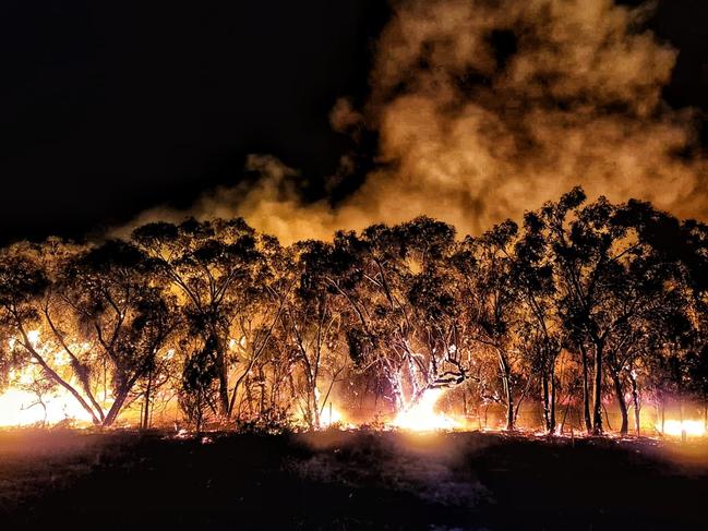 A fire in the Grampians caused by a lightning strike on December 16 has burnt through more than 76,000ha. Picture: CFA/Ross Walker