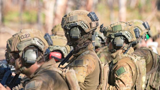 ADF soldiers training at Mt Bundy outside Darwin. Picture: Glenn Campbell