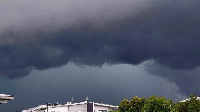 The storm over Aura on the Sunshine Coast. Picture: Danni Bree