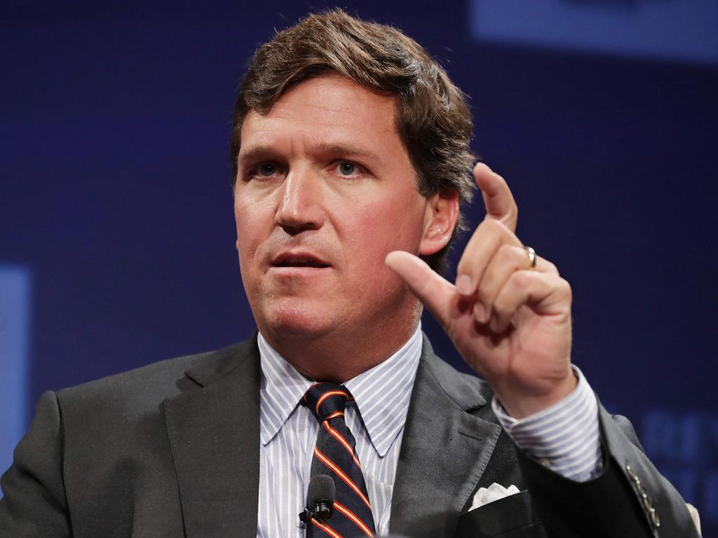 Sacked news host Tucker Carlson has been spotted in Russia ahead of an anticipated interview with Vladimir Putin. Picture: Chip SOMODEVILLA / GETTY IMAGES NORTH AMERICA / AFP