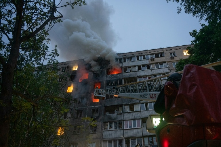 Ukraine, Russia trade aerial attacks ahead of WWII victory parade