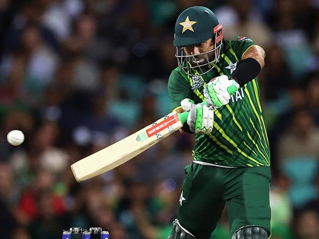 SYDNEY, AUSTRALIA - NOVEMBER 09: Mohammad Rizwan of Pakistan bats during the ICC Men's T20 World Cup Semi Final match between New Zealand and Pakistan at Sydney Cricket Ground on November 09, 2022 in Sydney, Australia. (Photo by Cameron Spencer/Getty Images)