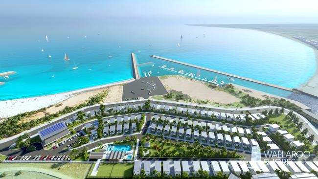 Artist's impression of Monopoly Property Group’s $220 million Wallaroo Shores housing development.