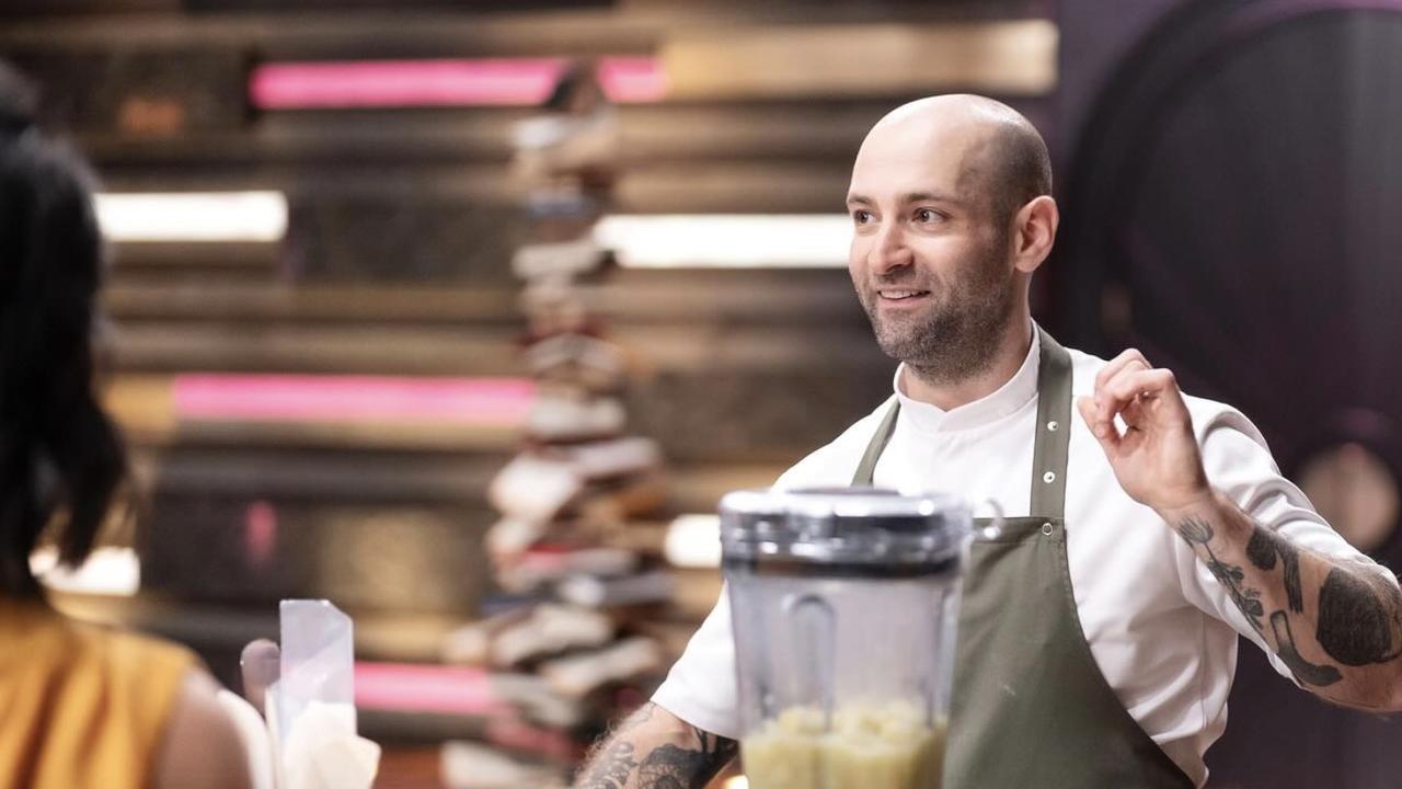 Demetrios claimed victory on Dessert Masters 2024 with two show-stopping desserts inspired by Australian icons, earning a near-perfect score from Melissa Leong and Amaury Guichon. Photo: Endemol Shine Australia/Network 10