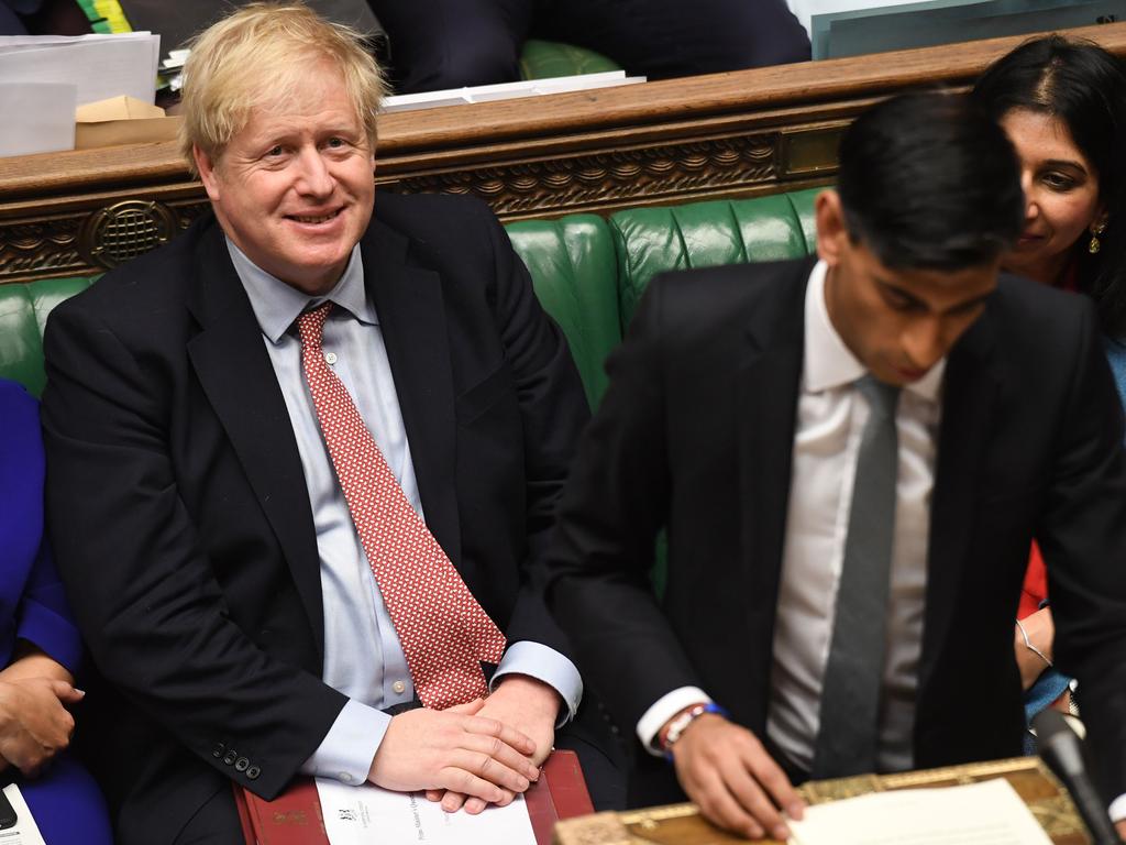 Britain's Prime Minister Boris Johnson in the House of Commons. Picture: Jessica Taylor/UK parliament/AFP.