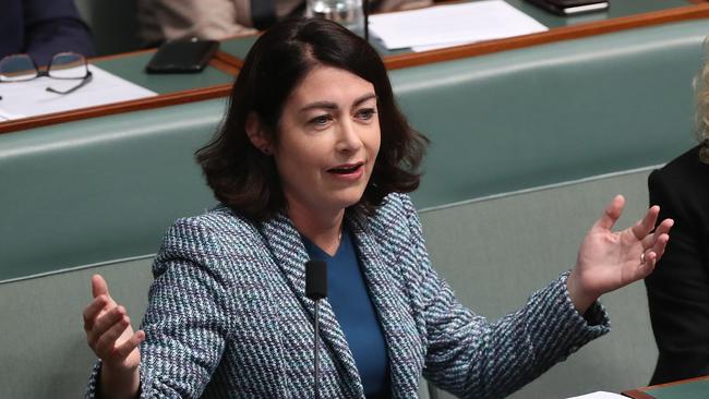 Terri Butler in Question Time in the House of Representatives Chamber at Parliament House in Canberra. Picture: Kym Smith