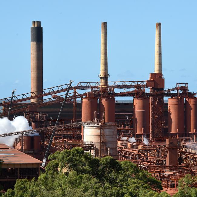 Major local employers, such as Rio Tinto who operate Yarwun, Boyne Smelters and Queensland Alumina Limited (pictured) in Gladstone, already have ambitious emission reduction targets. Picture: Dan Peled