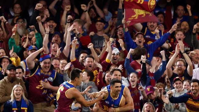 Hugh McCluggage, Charlie Cameron and Eric Hipwood. Picture: Michael Willson/AFL Photos via Getty Images