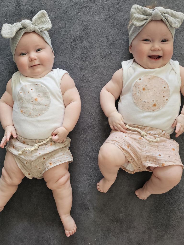 The twins are unstoppable, their mum says.
