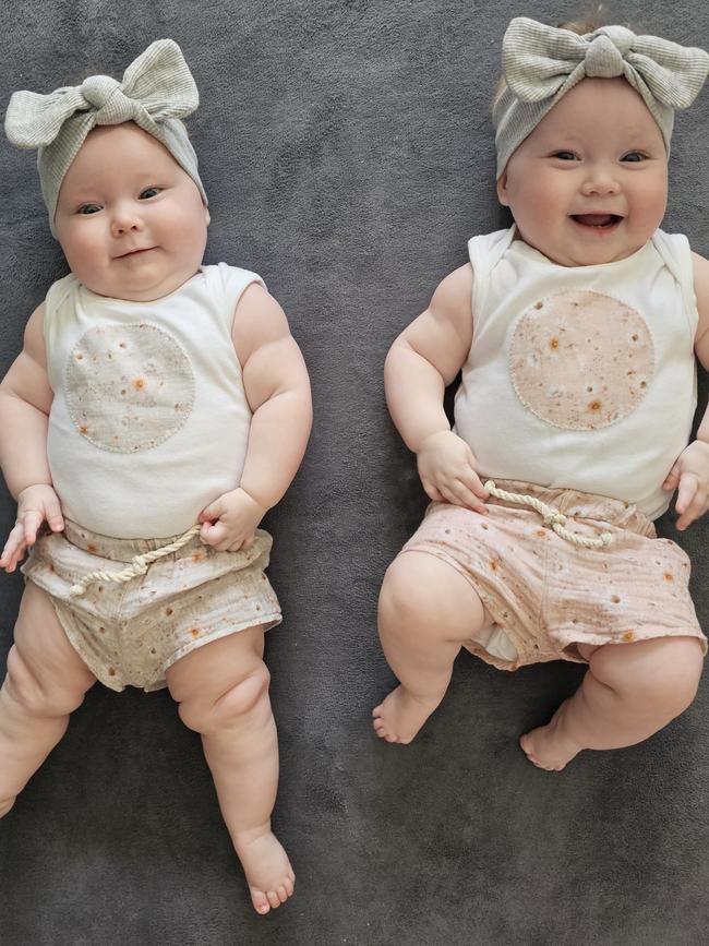 The twins are unstoppable, their mum says.