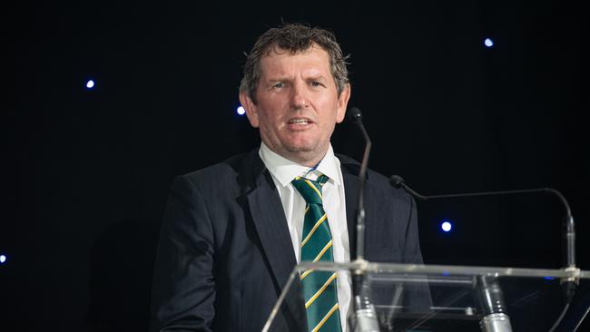 Spencer Harvey at the 2023-24 NTFL Nichols awards night. Picture: Pema Tamang Pakhrin