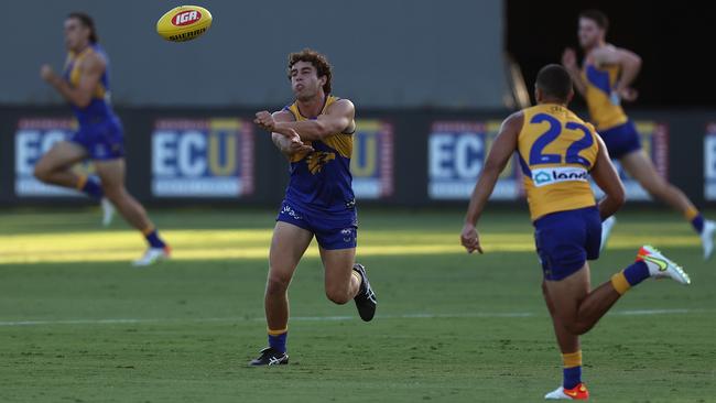 Tom Joyce during an intra-club training game at West Coast. Picture: Getty