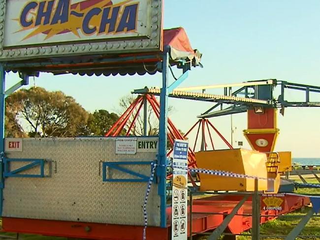 Six-year-old Eugene Mahauariki was flung from the Cha Cha ride. Picture: 9NEWS