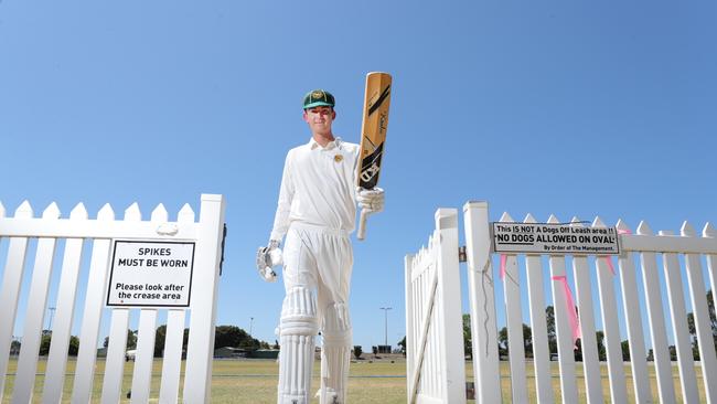 Runaway Bay junior cricketer Joel Harrison has scored back to back centuries on debut for Wynnum cricket in the Bulls premier cricket competition. Picture Glenn Hampson