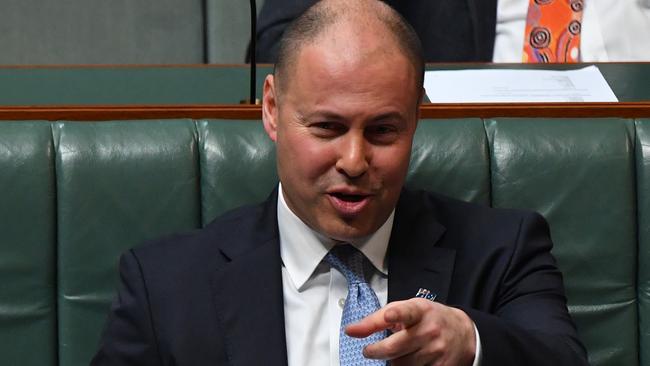 Treasurer Josh Frydenberg in question time on Wednesday. Picture: Getty Images