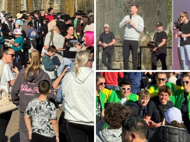 Gen Zers swarm Sydney Opera House. Picture: