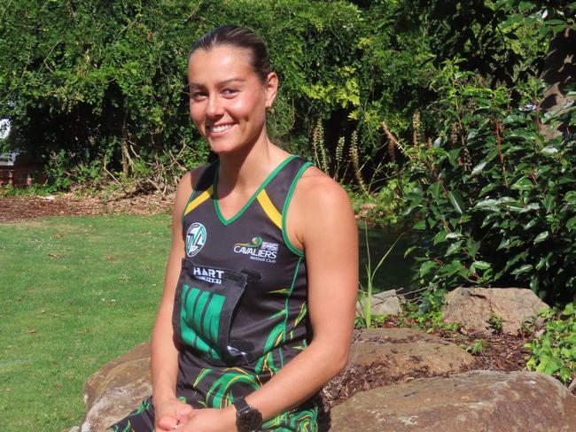 Cavalier's co-captain Deanna Wadley is back playing netball this season, 21 months after suffering horrific knee and leg injuries in a game. Picture: Jon Tuxworth