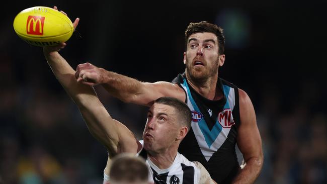 Port will offer Scott Lycett a one-year contract as their search for a star ruck heats up. Picture: Sarah Reed/AFL Photos via Getty Images