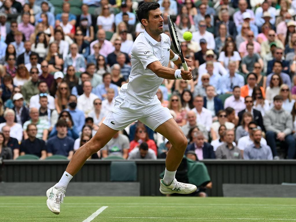 Djokovic is on track to win another Wimbledon title.