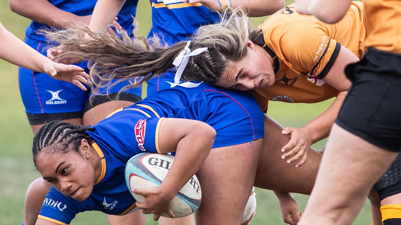 Sydney’s Salote Fiefia tackled by a Country rival. Picture: Julian Andrews