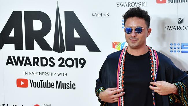 Oli Frost arrives at the 33rd Annual ARIA Music Awards at The Star in Sydney, Wednesday, November 27, 2019. (AAP Image/Joel Carrett)