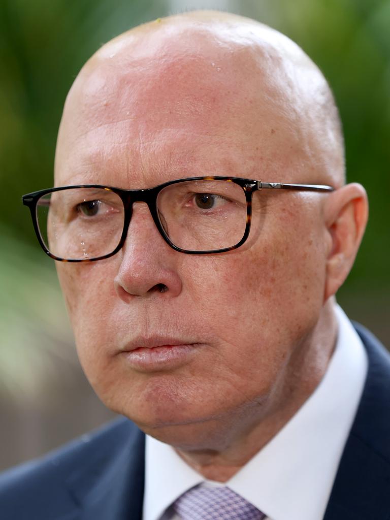 Peter Dutton said he ‘respected’ David Crisafulli’s antinuclear stance. Picture: NewsWire/ Damian Shaw