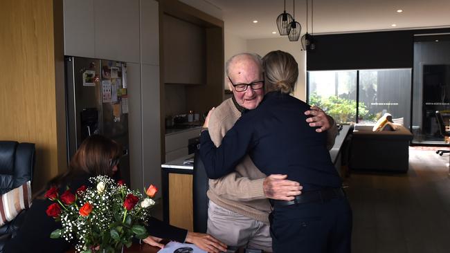 Ray Berry and Leading Senior Constable Nikki Drever, who turned her investigation to ancestry.com.au Picture: David Smith