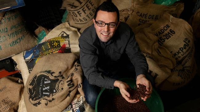 Coffee roaster Dave Makin from Axil Coffee. Picture: Andrew Tauber