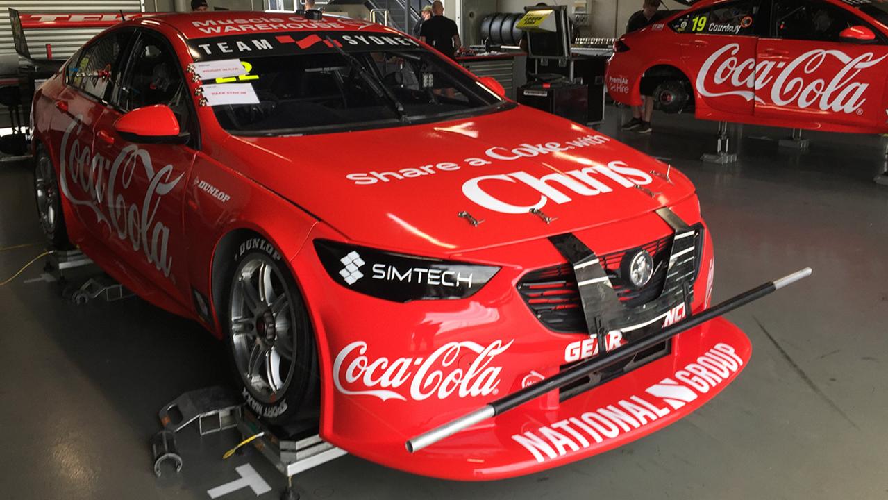 Chris Pither's name on the second Team Sydney car at the test. Pic: Supercars