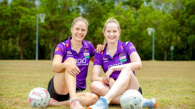 Queensland Firebirds Kim Jenner (left) and Tara Hinchliffe are the new breed of defenders