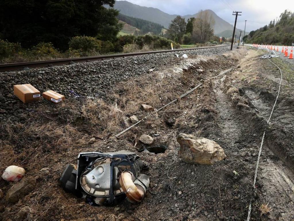 The aftermath of the crash. Picture: George Heard/NZ Herald